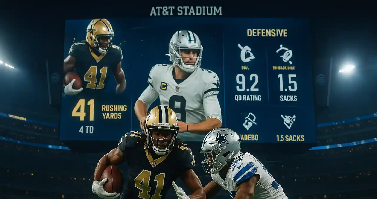 New Orleans Saints vs Dallas Cowboys Match Player Stats - Watch Now!